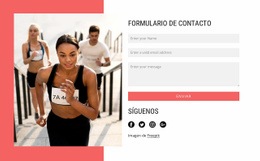 Formulario De Contacto Del Club De Running: Plantilla HTML5 De Una Sola Página
