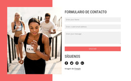 Formulario De Contacto Del Club De Running: Plantilla De Sitio Web Sencilla