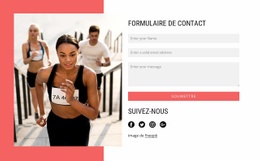 Formulaire De Contact Du Club De Course À Pied : Modèle HTML5 D'Une Seule Page