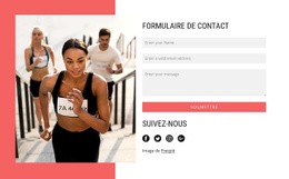 Formulaire De Contact Du Club De Course À Pied : Modèle D'Une Page Pour N'Importe Quel Appareil