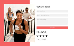 Running Club Contact Form - Single Page HTML5 Template