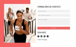 Formulário De Contato Do Clube De Corrida - Design Criativo De Sites Multiuso