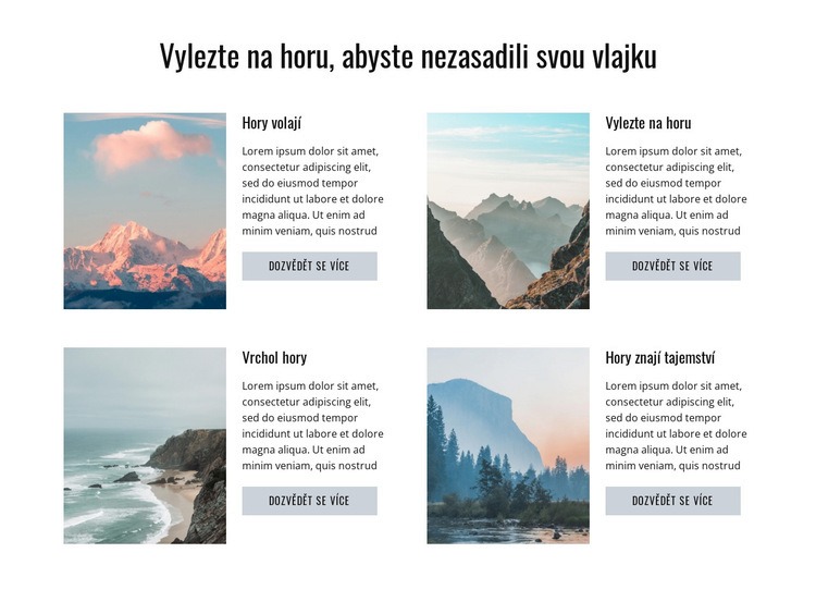 Vylezte na horu Šablona CSS