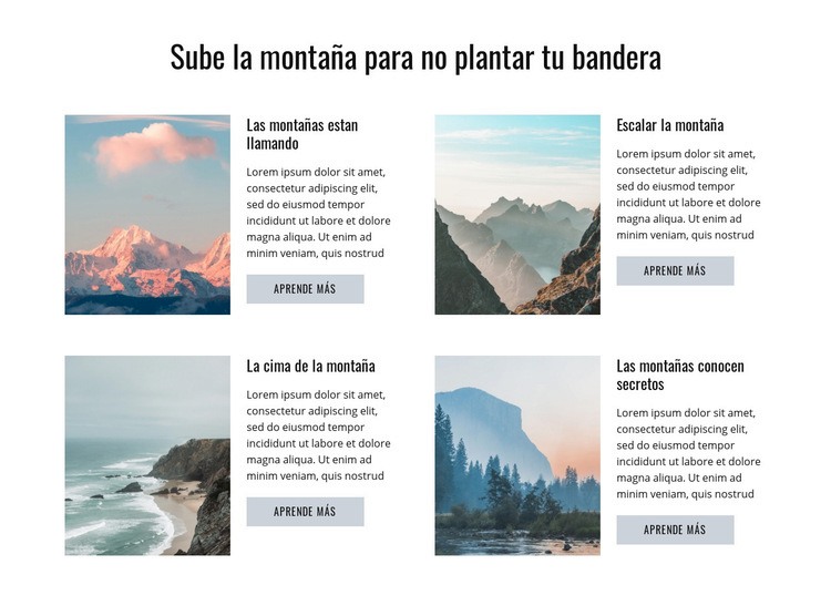 Escalar la montaña Plantillas de creación de sitios web