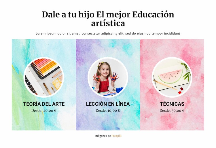 Escuela de Arte Diseño de páginas web