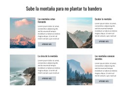 Escalar La Montaña Sitio Web De Una Sola Página