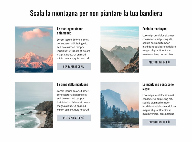 Scala la montagna Modello HTML5