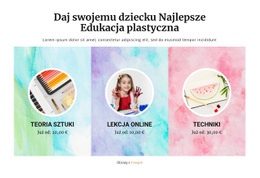 Świetny Projekt Strony Internetowej Dla Szkoła Artystyczna