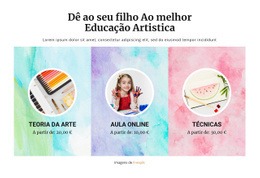 Escola De Artes - Modelo HTML5 Profissional Personalizável