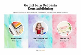 Konstskola - Responsiv HTML-Mall