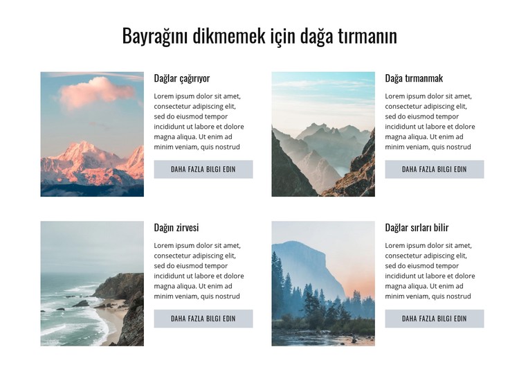 Dağa tırmanmak CSS Şablonu