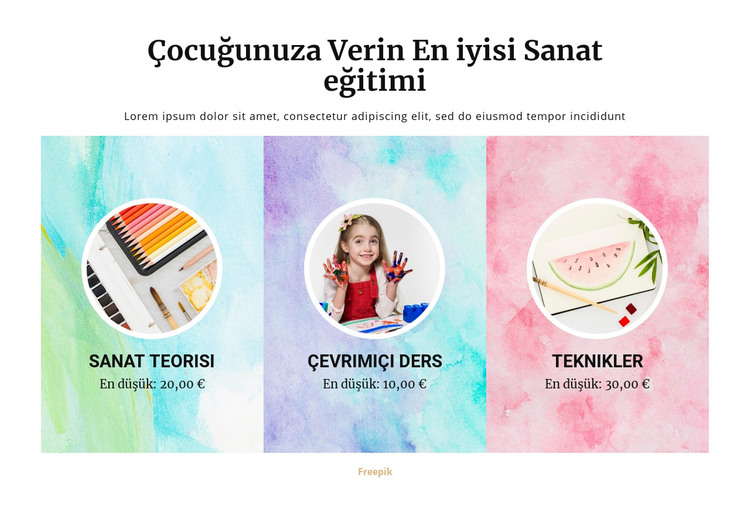 Sanat Okulu HTML Şablonu