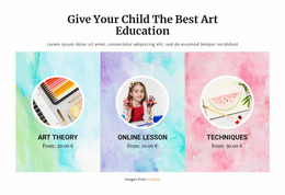 Geweldig Website-Ontwerp Voor Kunstschool