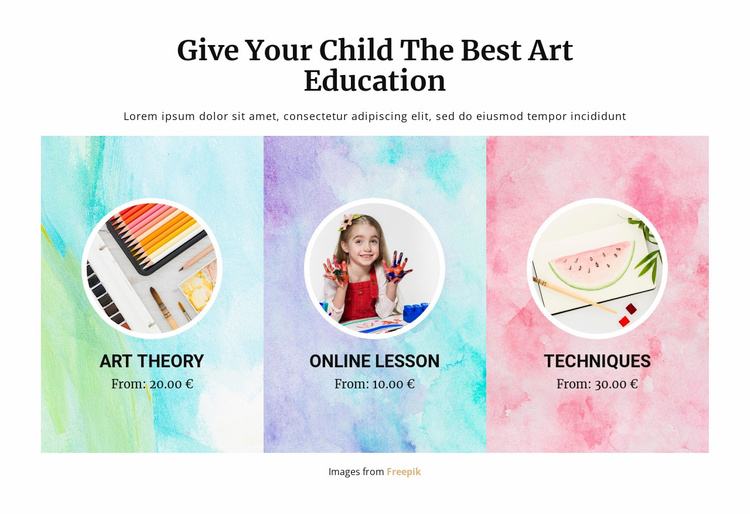 Art School Website Template
