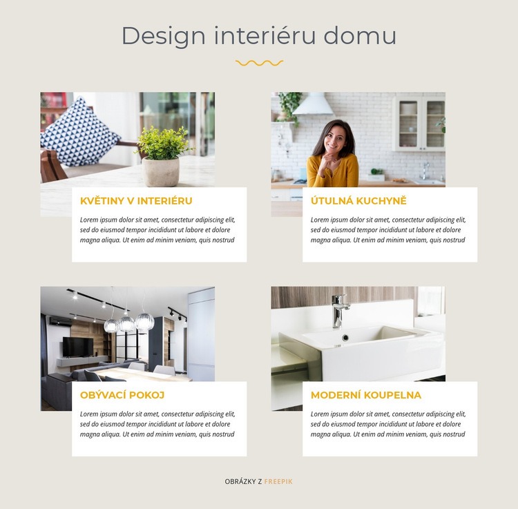 Design interiéru domu Šablona