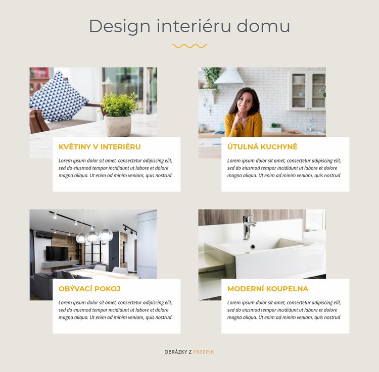 Design interiéru domu Šablona webové stránky