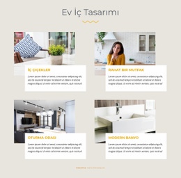 Ev İç Tasarımı - Web Sitesi Modeli Ilhamı