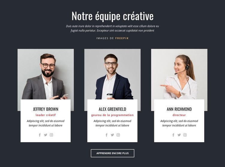 Experts en image de marque Modèle HTML5