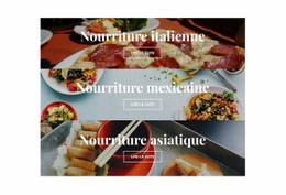 Nourriture Nationale - Modèle De Fonctionnalité D'Une Page