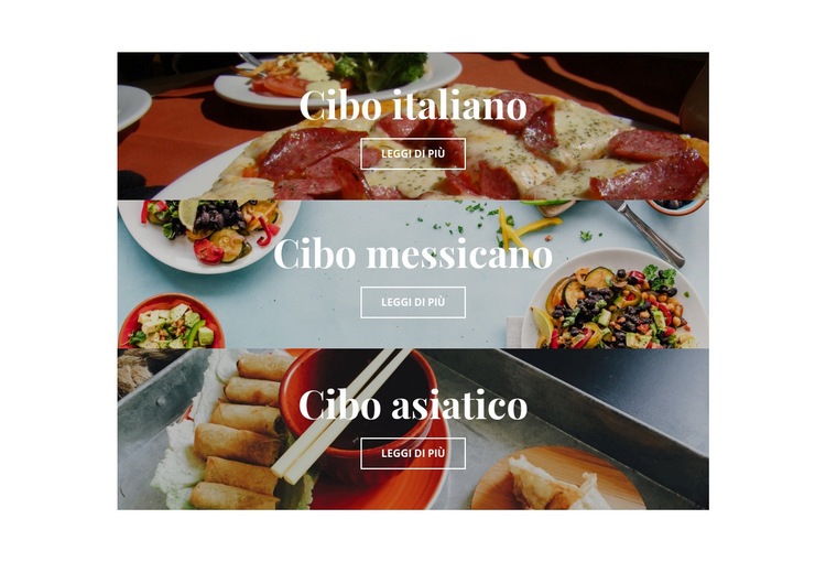 cibo nazionale Costruttore di siti web HTML