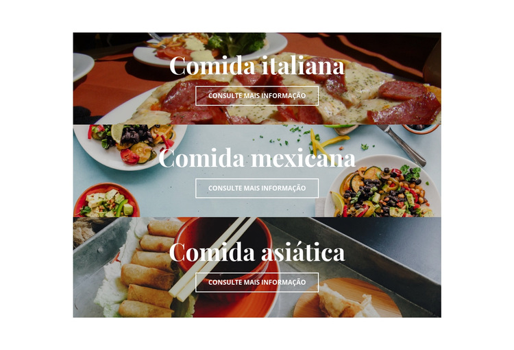 Comida nacional Modelo de site