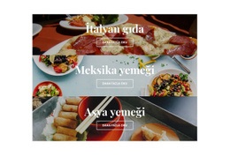 Milli Yiyecek Için Özel HTML5 Şablonu