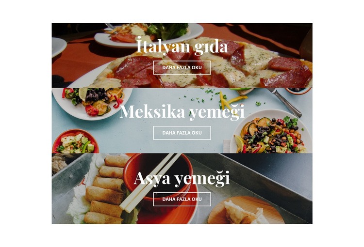 Milli yiyecek Web Sitesi Mockup'ı