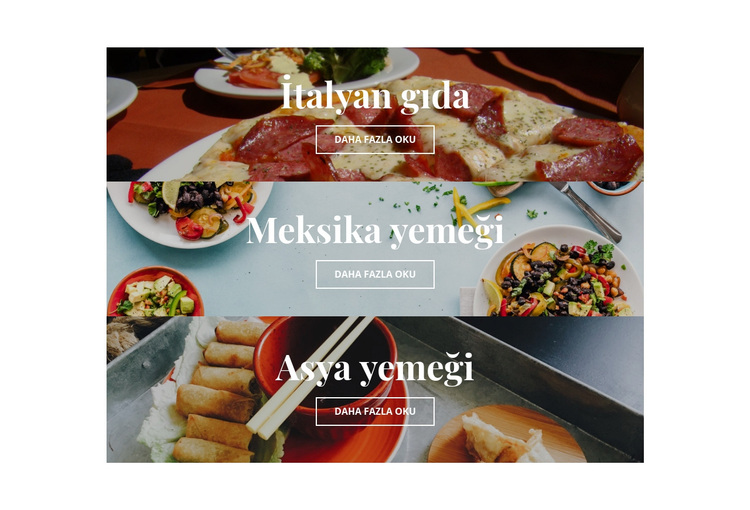 Milli yiyecek WordPress Teması