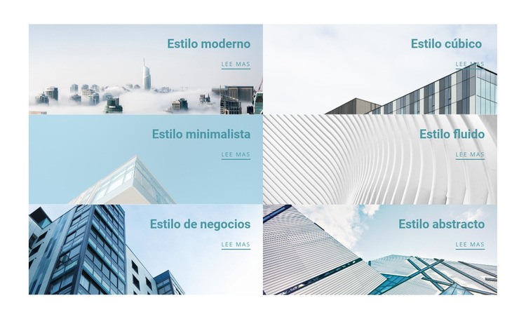 Estilo de innovación arquitectónica Plantillas de creación de sitios web