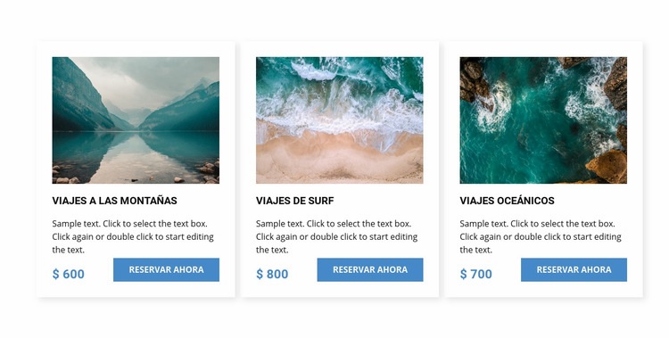 Viajes oceánicos Diseño de páginas web