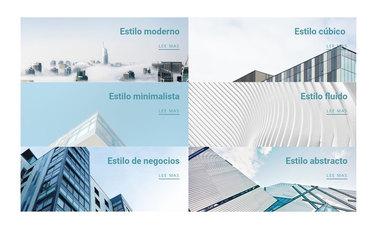 Estilo de innovación arquitectónica Maqueta de sitio web