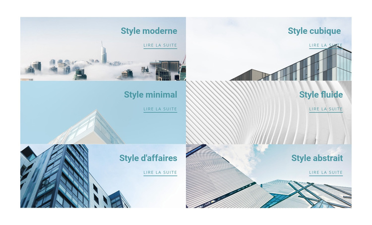Style d'innovation d'architecture Modèle de site Web