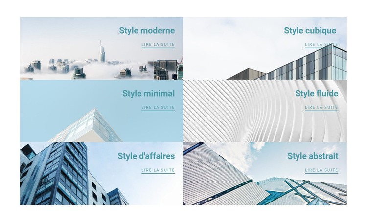 Style d'innovation d'architecture Page de destination