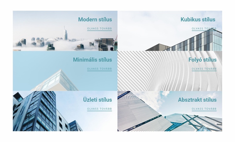 Építészeti innovációs stílus Weboldal sablon