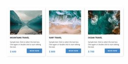 Theme Layout Functionality For Ocean Travel