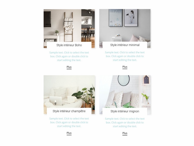 Style intérieur Modèles de constructeur de sites Web