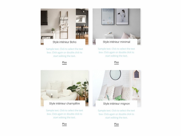 Style intérieur Modèle HTML5