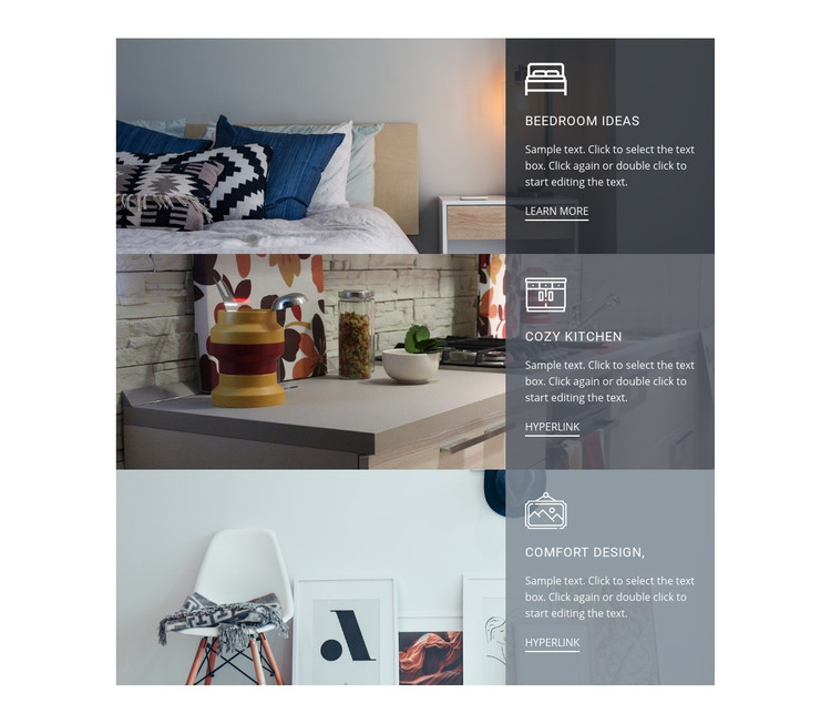 Articles about interior design Homepage Design