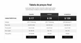 Design De Tabela De Preços Simples Modelo Responsivo HTML5