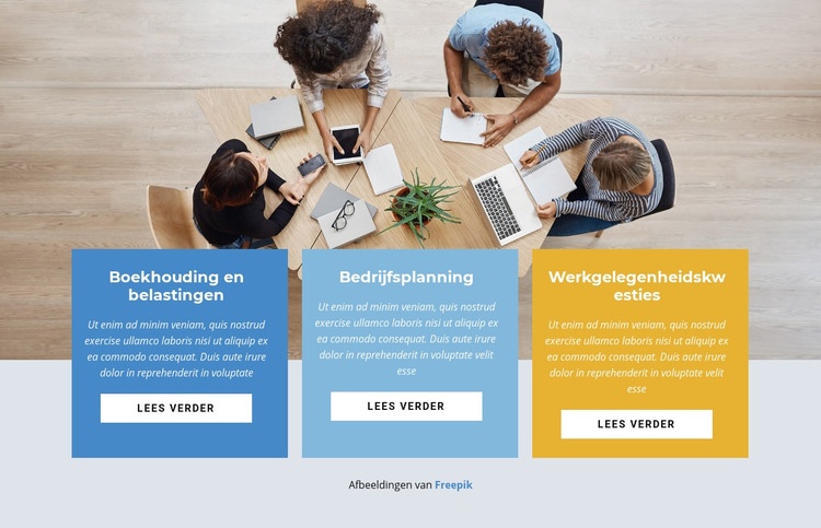 Bouw een klantgerichte organisatie Website ontwerp