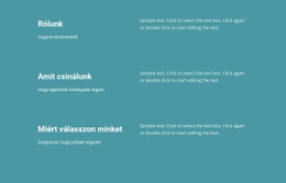 Mit Csinálunk Az Üzleti Életben HTML Sablon