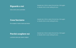Cosa Facciamo Negli Affari Sito Web A Pagina Singola