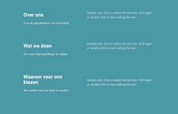 Wat We Doen In Zaken HTML-Sjabloon