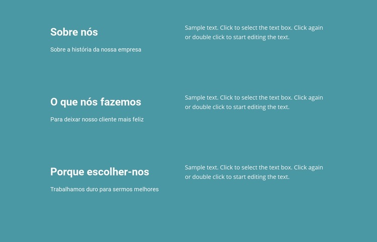 O que fazemos nos negócios Template CSS