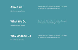 What We Do In Business - Professional Web Page Design