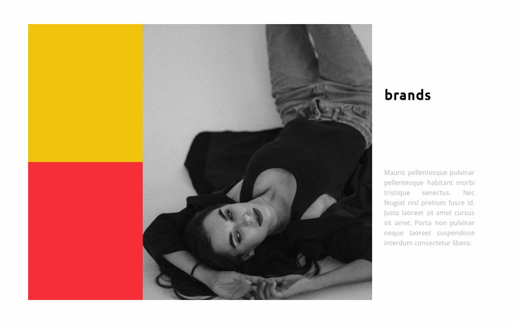 Young promising brand Landing Page