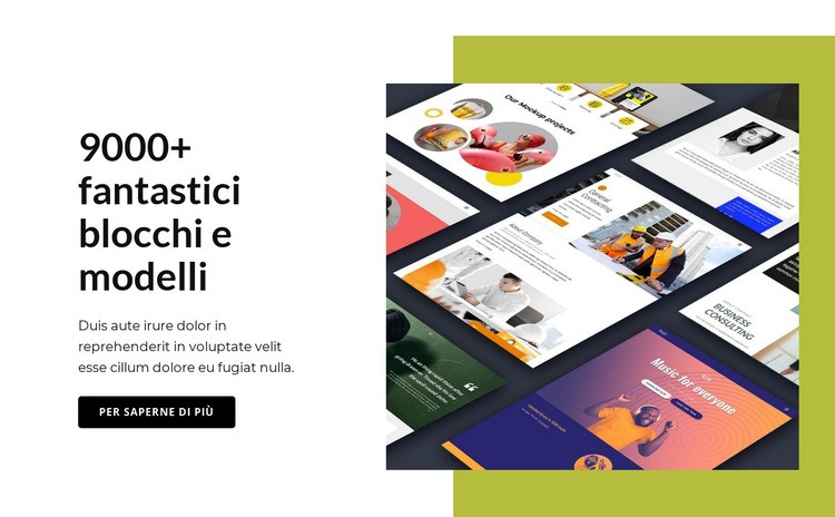 9000+ modelli Costruttore di siti web HTML