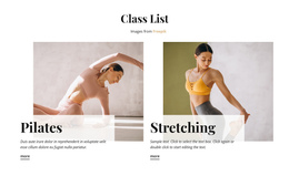 Sport Classes One Page Template