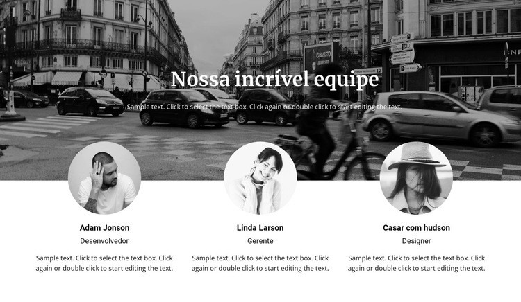 Equipe assistente Design do site