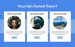 Resort Mountain Retreat - HTML Site Builder